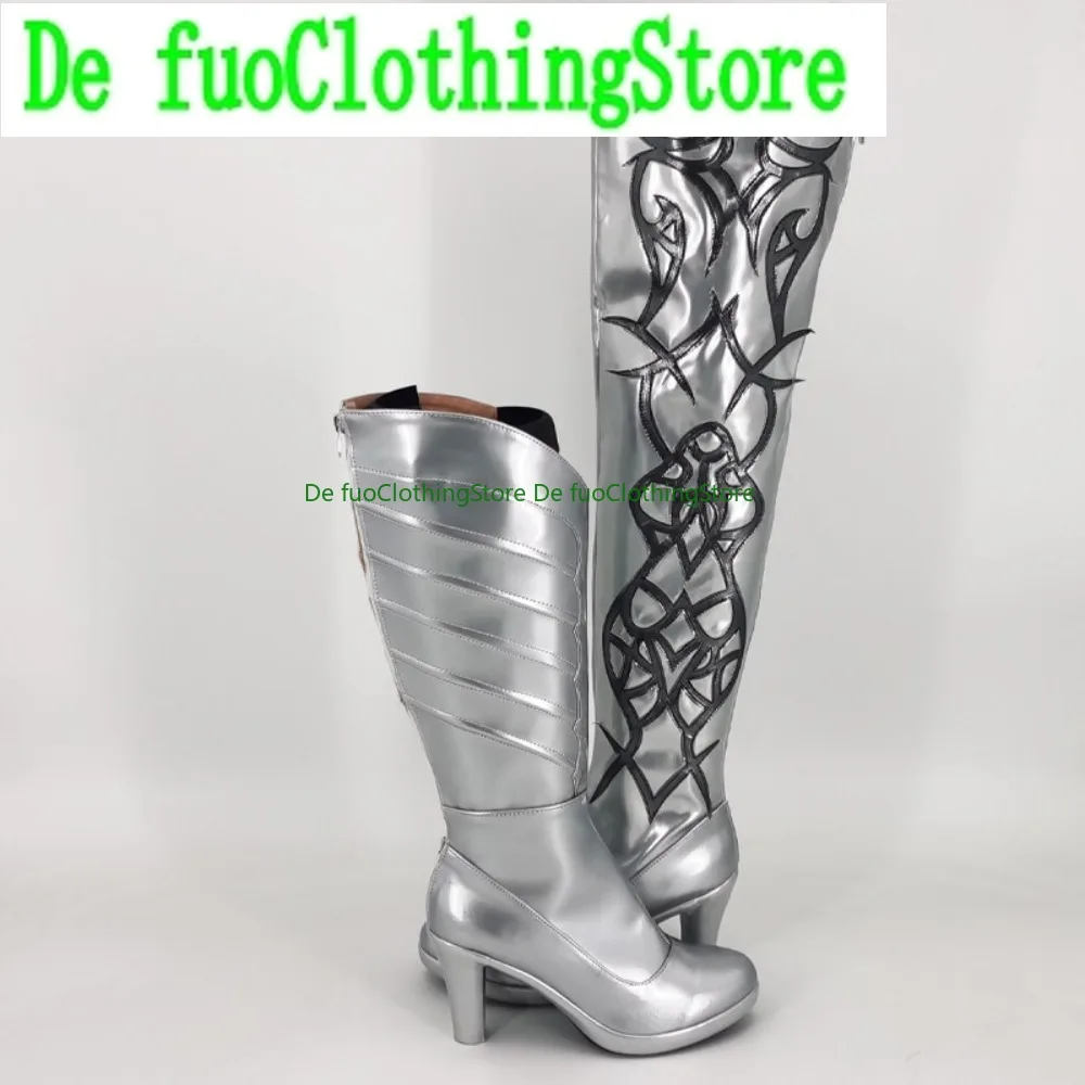 Shoe Game Role-playing Women's PU High Heels Boots Carnival Halloween Party Customization