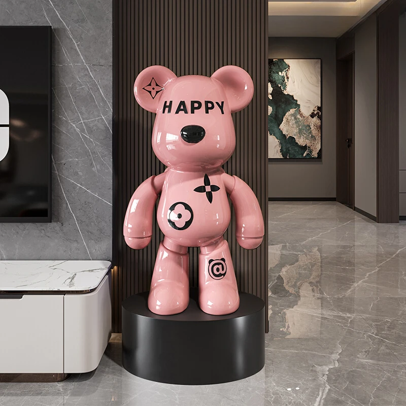 Bear ornament living room floor-to-ceiling violent bear doll piggy bank TV cabinet decoration high-end artwork