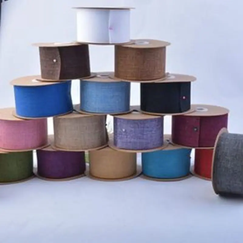 10meter/roll Environmental protection strong durable Linen ribbon Webbing For Bag Strapping Belt Making Sewing DIY Craft