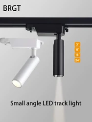 Pequeno ângulo de feixe LED Track Light, 3, 8, 15, 24 Degree Spotlight, Armários de exposições, Iluminação, Atmosfera Lâmpada, Foco Art Picture