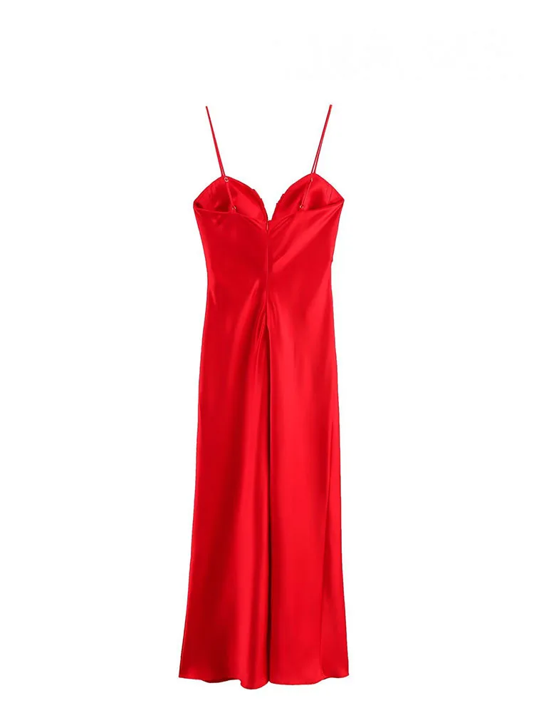 HH 2025 Summer Dress For Women Fashion New Backless Slim Zipper Fly Long Dresses Woman Wild Female Evening Dress Vestidos