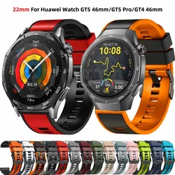 Hot 22mm Silicone Strap For Huawei Watch GT 5 GT4 46mm Bracelet Replacement For Watch GT 5 GT5 Pro 46mm GT3 Pro 46mm Watchband