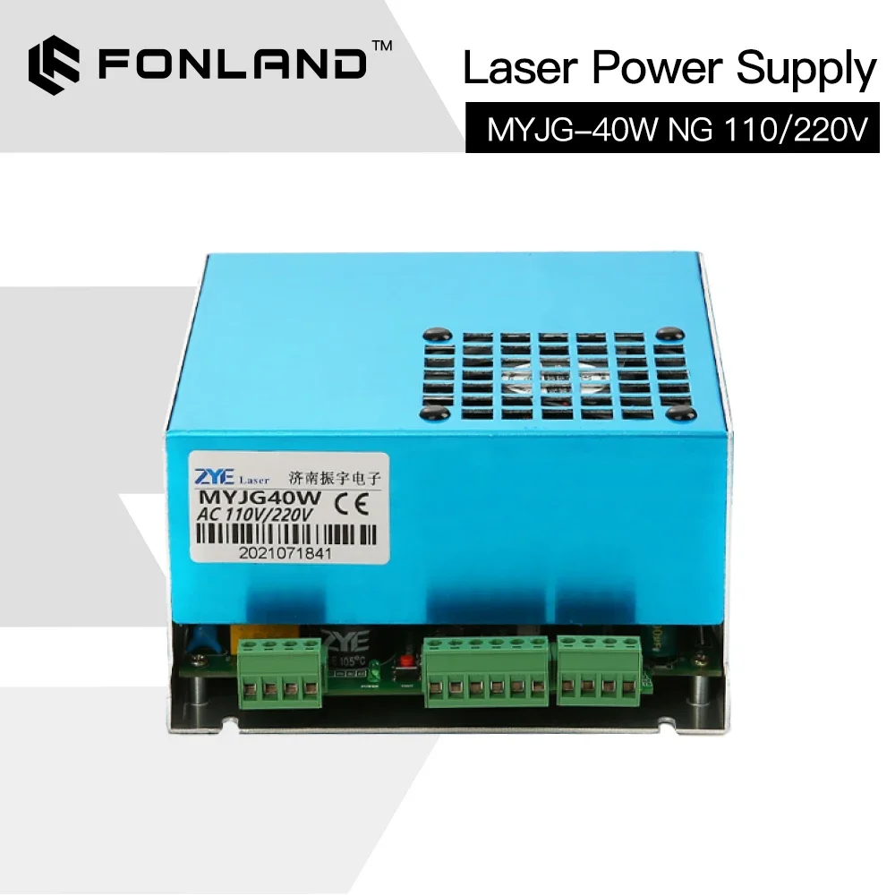 FONLAND 40W CO2 Laser Tube Power Supply 110V 200V for Laser Tube Engraving Cutting Machine RECI Model B 4060 Fast Shippingg