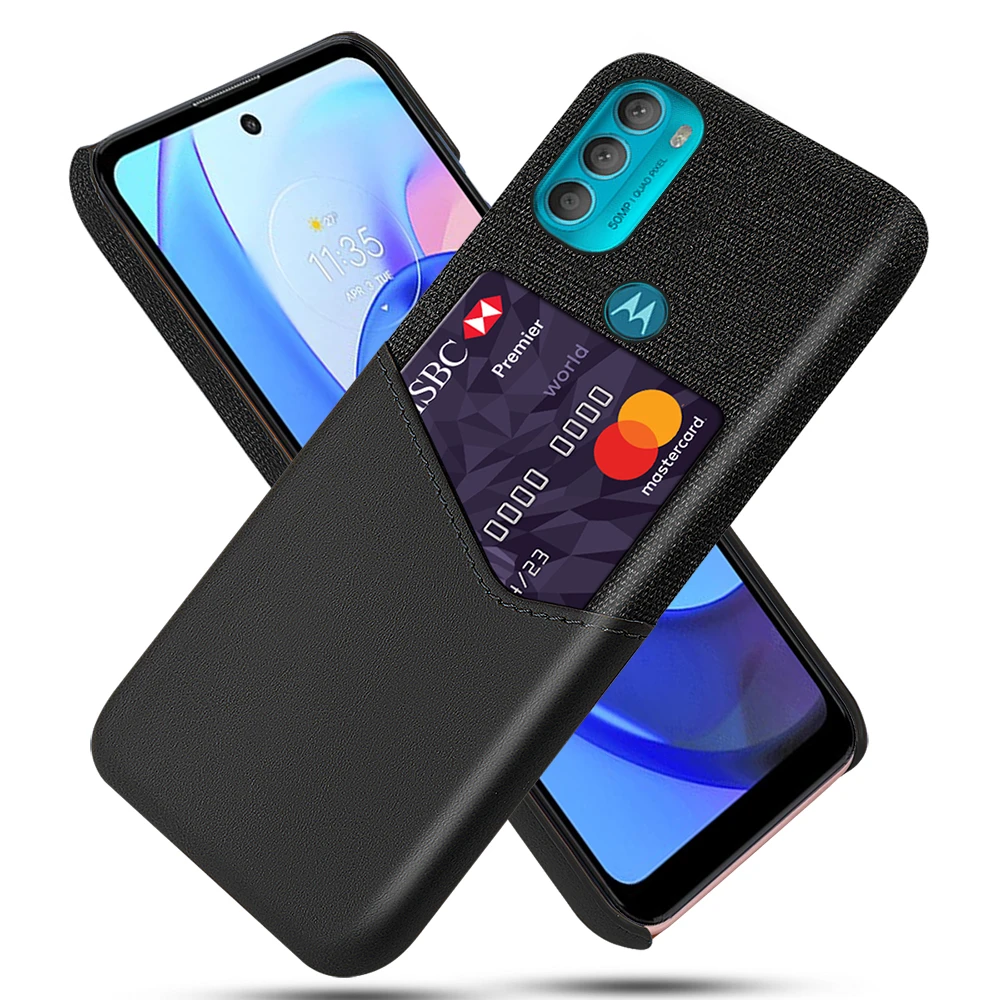 Caso de negócios para motorola moto g71 g51 5g g41 g31 g60 g30 g100 g10 funda slots para cartão capa para moto g9 g8 g7 g6 play g5 g5s plus