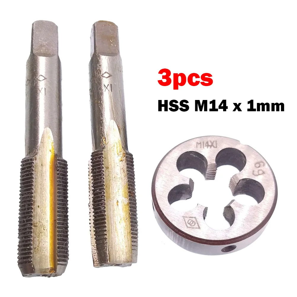 3pcs for Tap 2pcs Tap 38mm Outer Diameter High Steel for m14*1mm 10mm Height 1pc Die Brand New High Quality 3pcs
