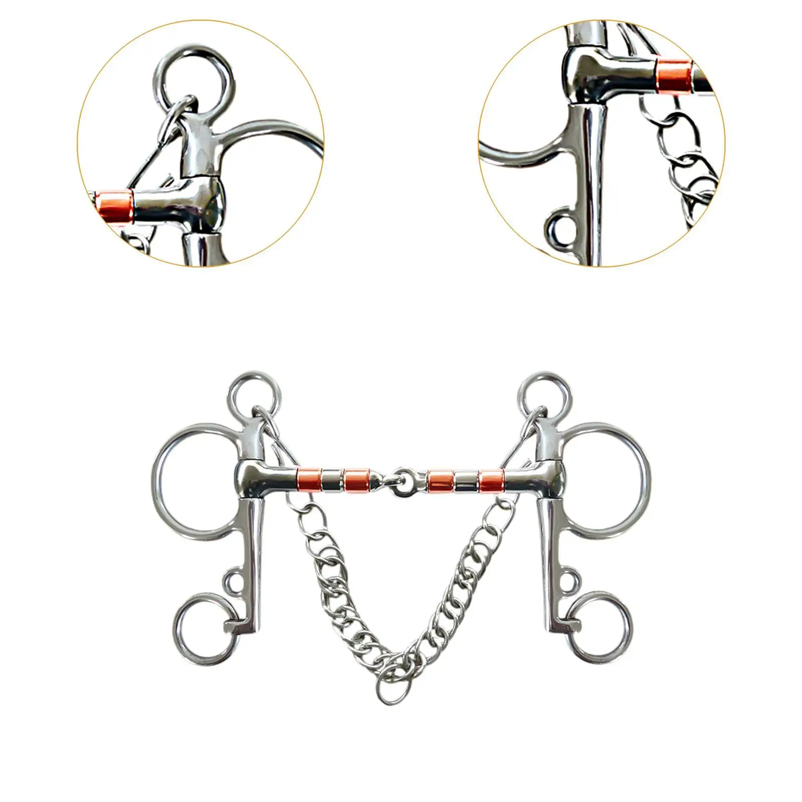 Koń Bit Mouth Bit Outdoor Horse Accessories Loose Rings Snaffle Walking Horse Bit Horse Chewing Bit Metal Horse Snaffle Bit