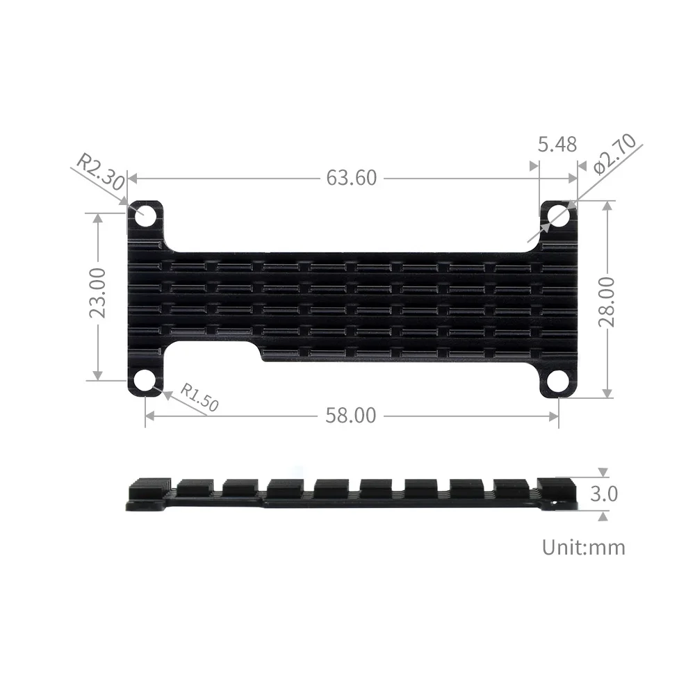 Disipador de calor de aluminio dedicado para Raspberry Pi Zero / Zero 2 W Series