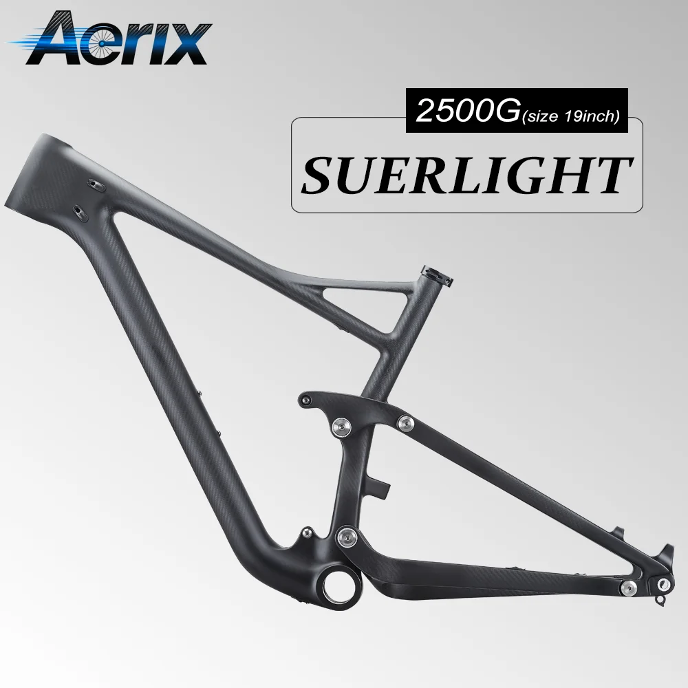 

Карбоновая рама для горного велосипеда 29er с полной подвеской, Boost 148*12 мм, задняя ось, каретка PF30, максимальная ширина покрышек 2.6 дюйма, 3K Twill