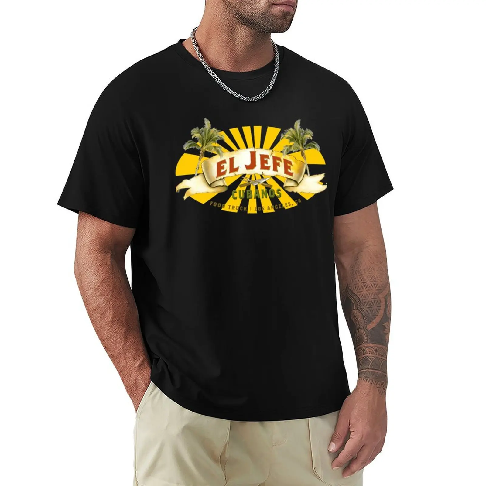 

El Jefe Cubanos Food Truck T-Shirt T-Shirt blue archive quick-drying designer shirts mens fashion