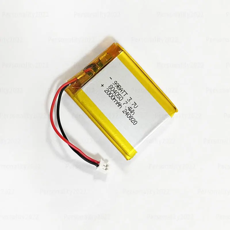 804050 2000mAh Lithium Ion Battery 3.7V Lipo Li-Polymer Batteries for Massager Medical Equipment Car Air Filter Loudspeaker