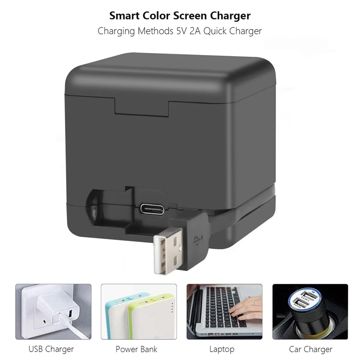 Szybka ładowarka OIIRGO z wyświetlaczem cyfrowym i potrójnym gniazdem USB do szybkiej ładowarki do aparatu Insta360 Ace/Ace Pro Akcesoria