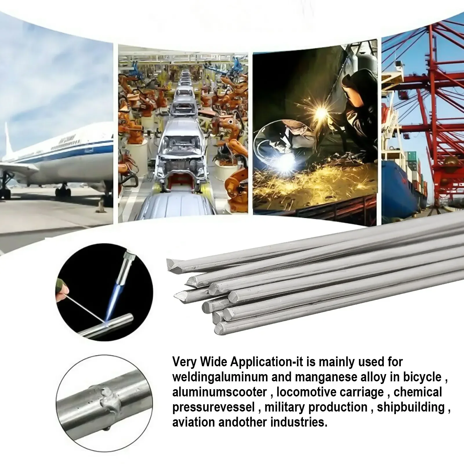 3.2x230mm Welding Rods 10pcs Accessories Aluminium Equipment Low Temperature Set Soldering Industrial Portable