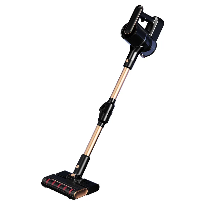 Wireless folding long handle roller brush sweeping, suction and towing machine, 24V large suction handheld vacuum cleaner