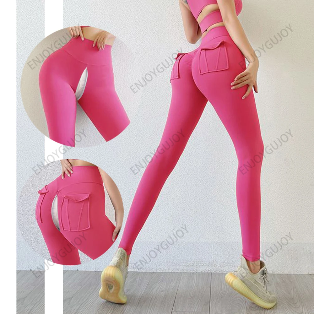 

High Elasticity Tight Yoga Pants, Invisible Crotch, Outdoor Sex, High Waist, Lift Hip, Peach Hip, Sports, Quick Dry Fitness Pant