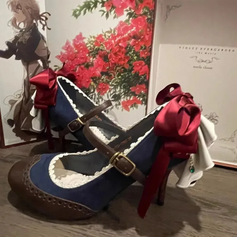 

CyAnime Violet Evergarden Cosplay Vaioretto Cosplays Shoes High Heeled Lolita Role Play Uniform Halloween Carnival Party Christm