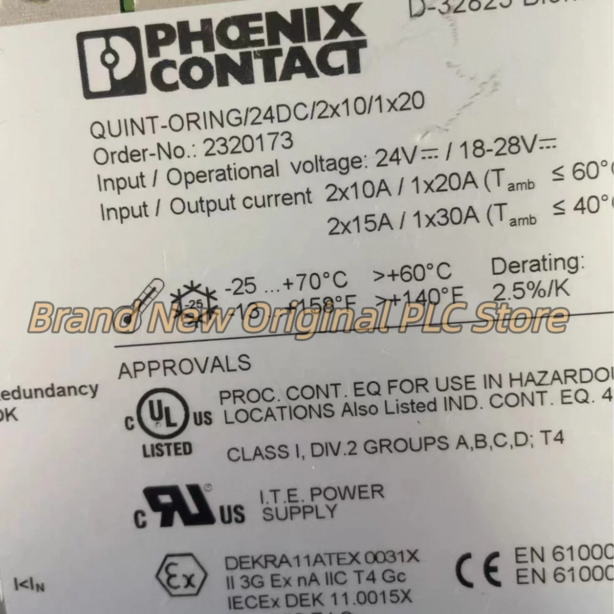 

switching power supply 2320173 QUINT-ORING/24DC/2X10/1X20 2320186 QUINT-ORING/24DC/2X20/1X40