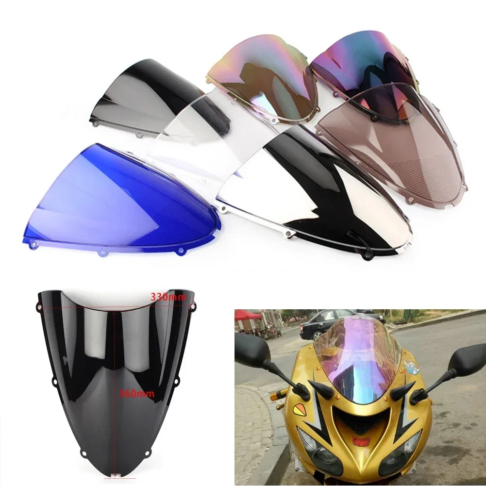 For Kawasaki Ninja ZX-6R zx6r 636 600 2005 2006 2007 2008 Motorcycle Windshield Double Bubble WindScreen Visor Fairing Deflector