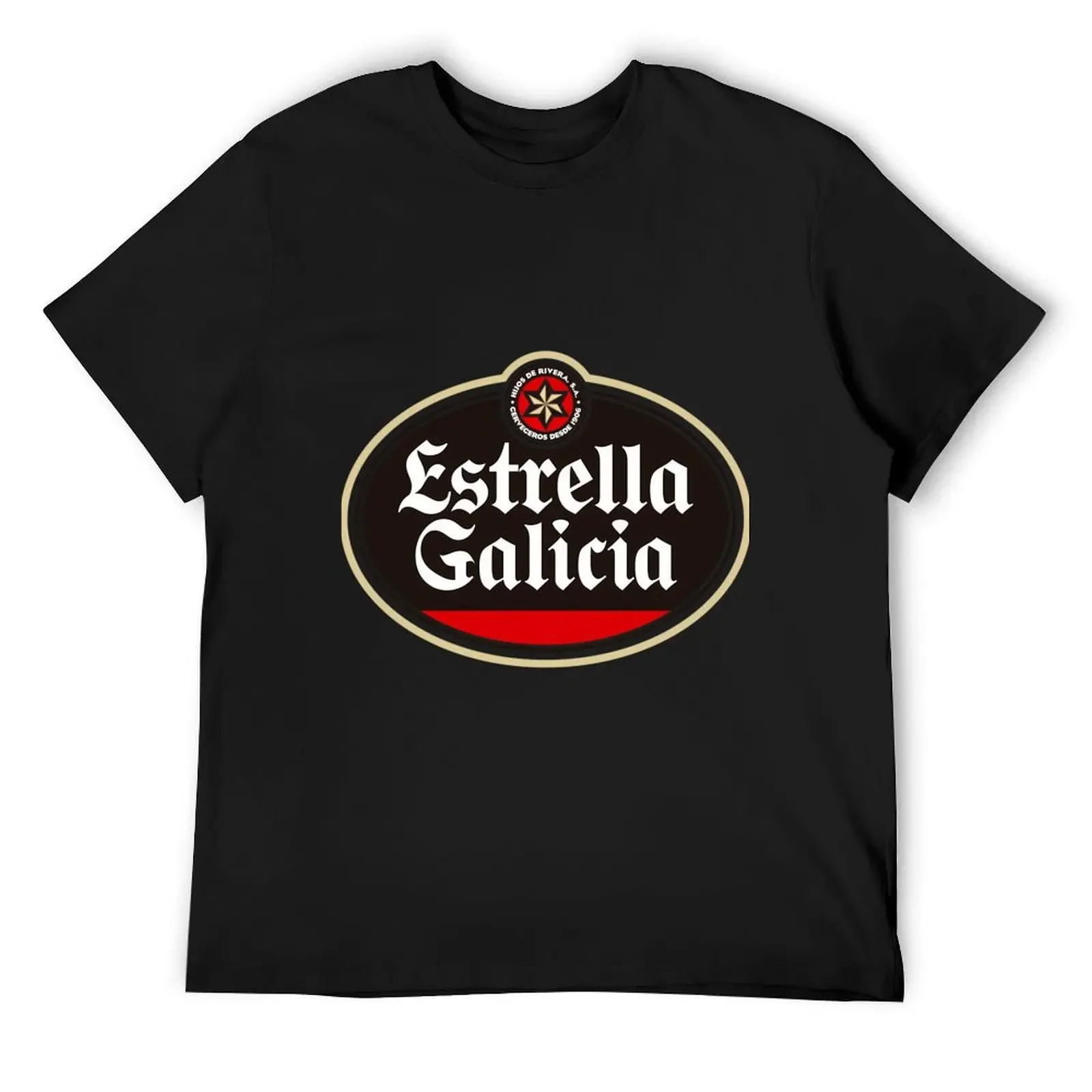 Estrella Galicia Beer Spain T-Shirt funny costumes baggy shirts t shirt for men