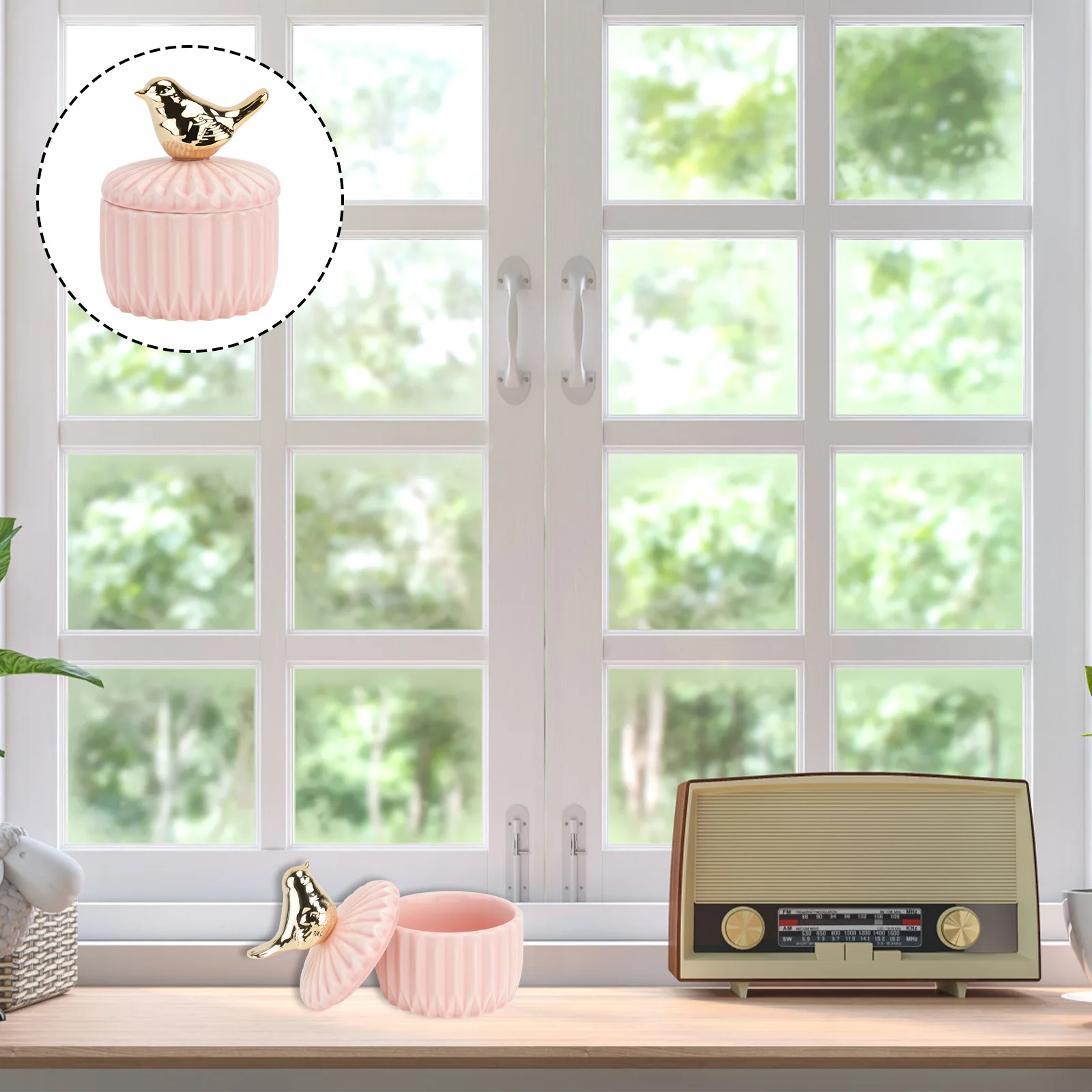 

1Pcs Ceramic Jewelry Box Multi Purpose Storage Case for Wedding Candy Sweets Small Accessories Decorative Home Bedroom Living