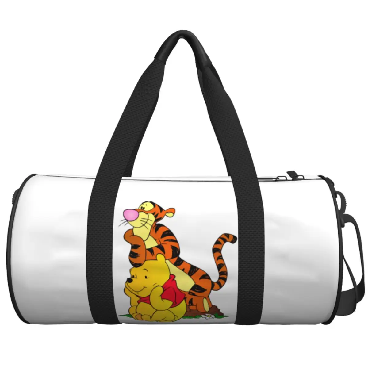 

Male Female Travel Bag Winnie The Pooh And Friends Gym Bag Large Capacity Outdoor Custom Handbag Novelty Luggage Sports Bag