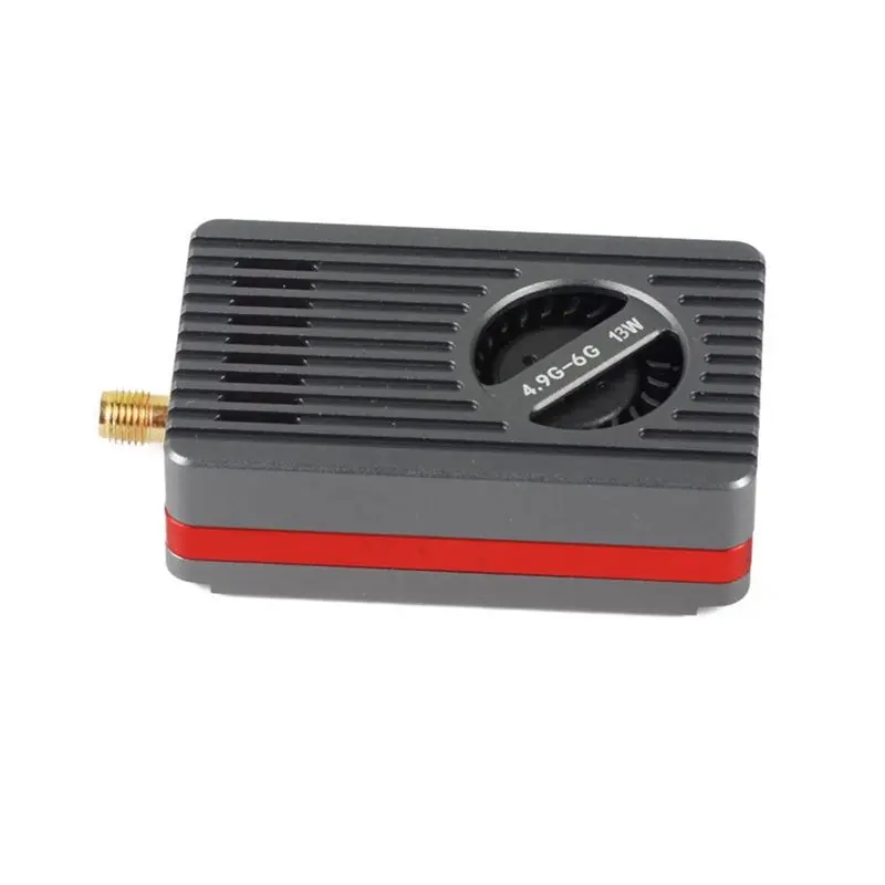 T24C High-Power For RC FPV Video Transmitter 13W 4.9G-6G VTX 80CH SMA Interface For Long Range Fixed-Wing Drones