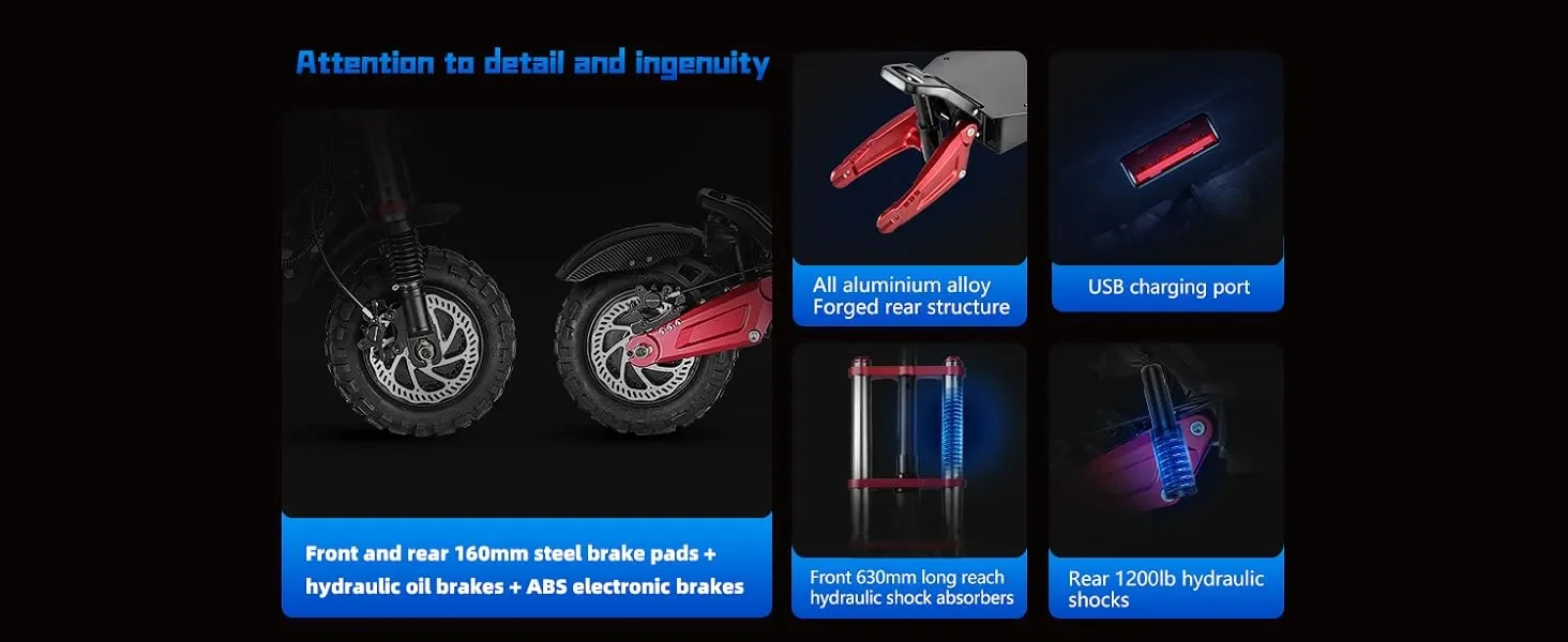 US EU Stock BOYUEDA Scooter S5 with NFC Big Screen APP 60V 6000W Electric Scooter