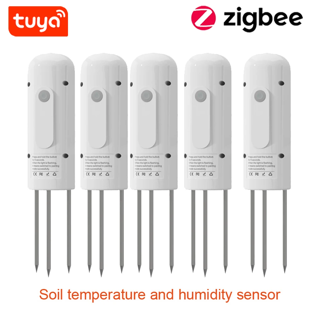 

Tuya Smart Zigbee Soil Tester Temperature and Humidity Meter Waterproof Thermohygrometer Garden Automation Irrigation Detector