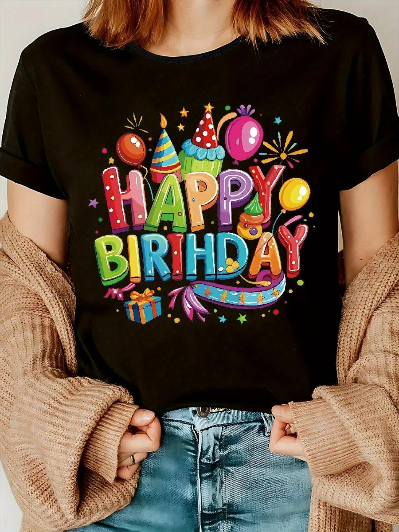 

Casual Comfortable Fashion Holiday Couple Spring and Summer Quality Short Sleeve Women'S Sporty Aesthetic Clothes