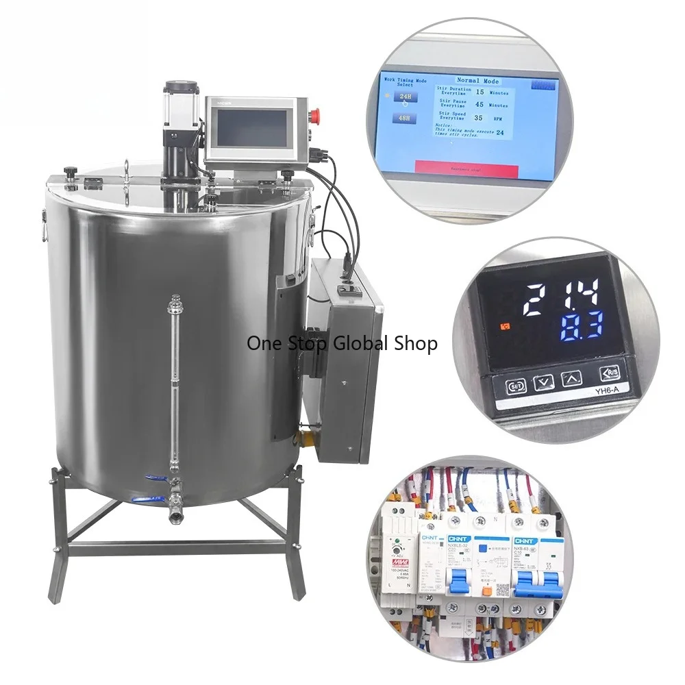 100L Stainless Steel Stirrer Honey Emulsifier Heating Stirrer Homogenizer Blender Honey Mixing Tank