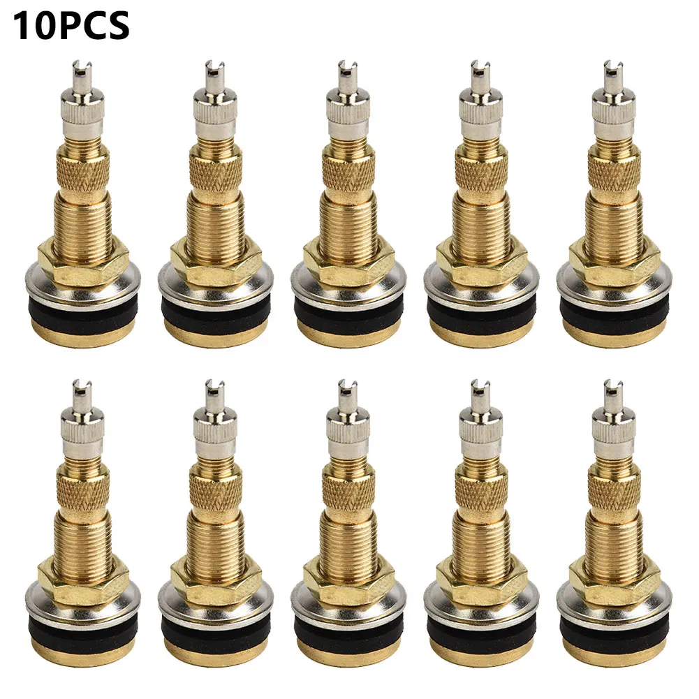 

Tire Tyre Valves Tractor Valve Water Wheel Rim for Agricultural Tractor 10pcs Air Brass & Rubber Fits for 5/8" rim hole
