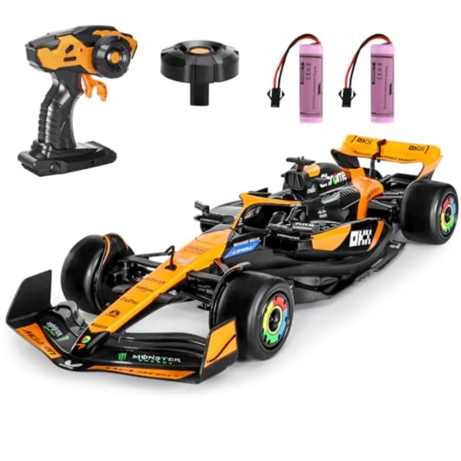 Remote Control Car For Racing Fans, ABS Body, Red And Black, 2.4GHz Anti-Interference Control With 2 Rechargeable Batteries