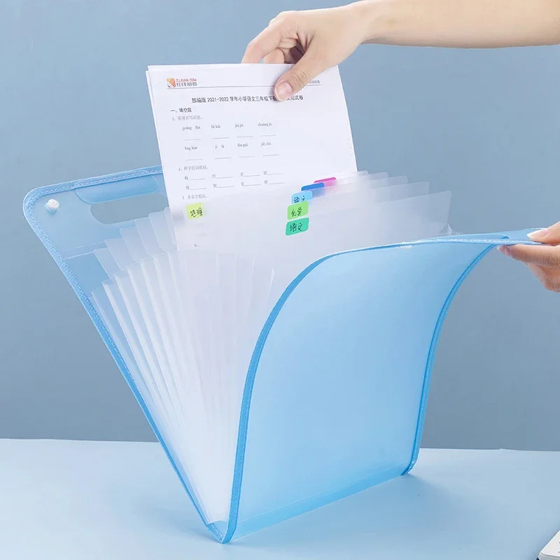 

Handheld Organ Bag Folder A4 Large Capacity Student Exam Paper Storage Bag 13 Layers Ticket File Classification Storage Bag