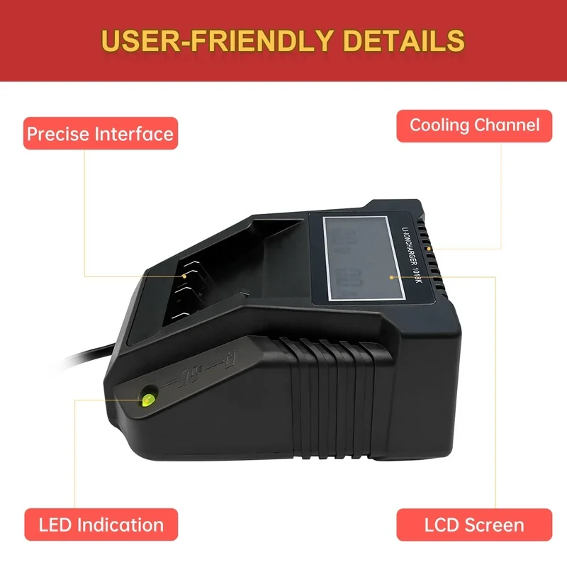 Li-ion Battery Charger 3A For Bosch 18V 14.4V BAT609G BAT618 BAT618G BAT614 2607336236 for bosch charger with LCD display