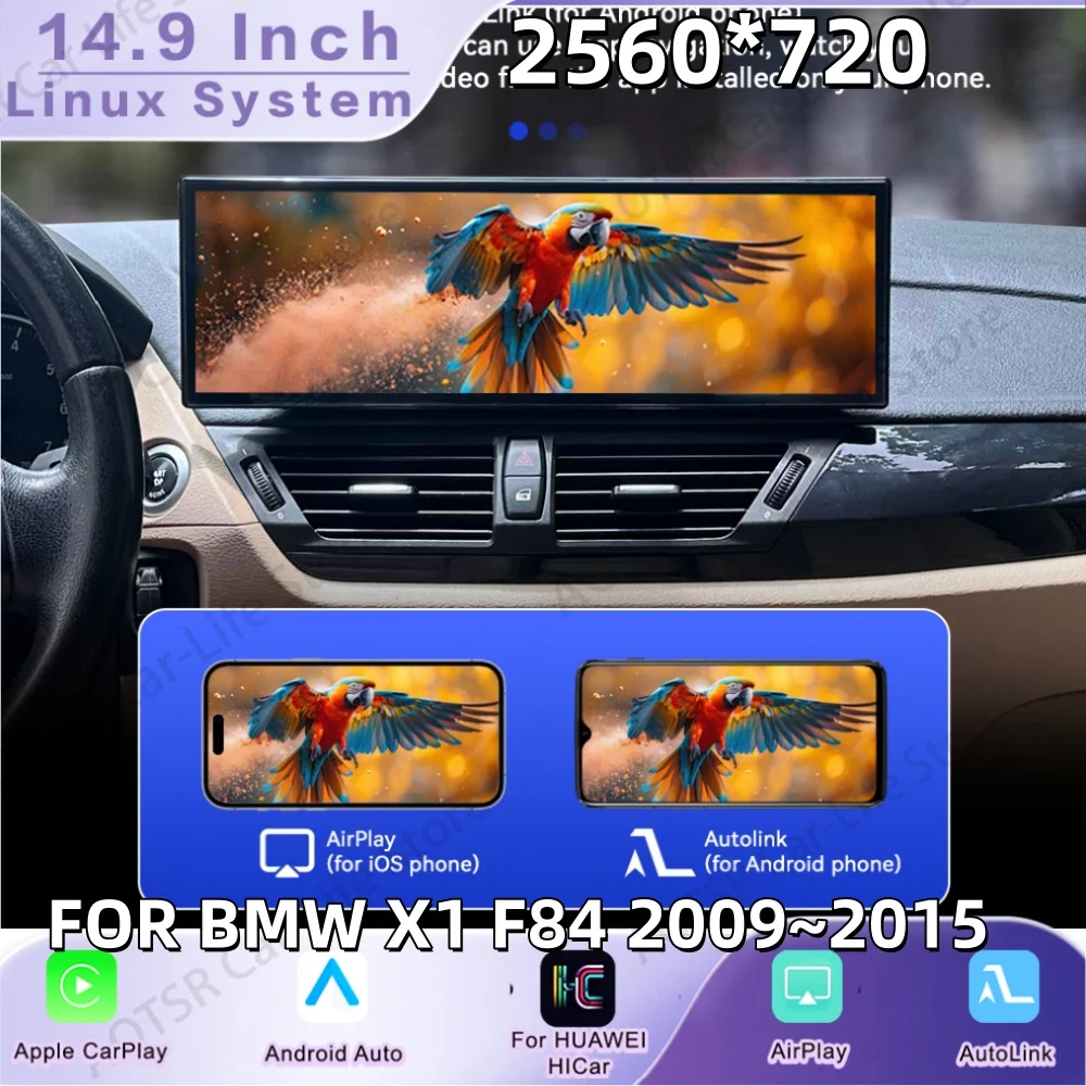 14.9 Inch Linux For BMW X1 F84 2009~2015 Wireless Apple CarPlay Android Auto HiCar Upgrade Original Car Mirror Link player