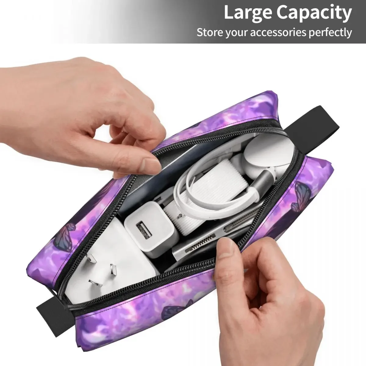 Kimetsu No Yaiba Nezuko Toiletry Bag Women Demon Slayer Anime Manga Cosmetic Makeup Organizer Lady Beauty Storage Dopp Kit Box