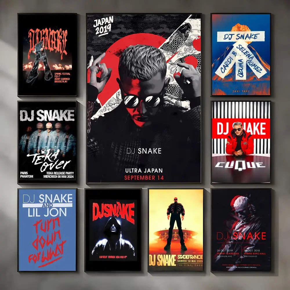 Modern Energetic DJ D-DJ Snake Poster Modern Interior Wall Decor & Trendy Home Highlights