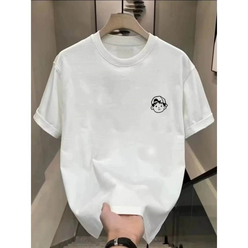 

New Summer Happy Kids Men's Women's T-Shirt Spring and Autumn Couple Personality Trend Loose Casual Short Sleeve Top