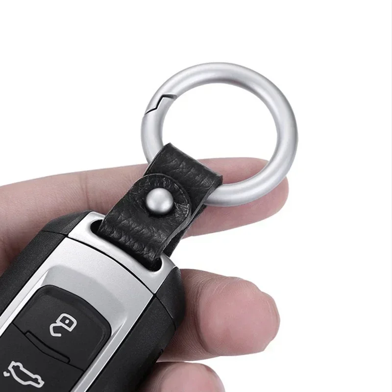 Universal for Various Car Keys Car Pu Leather Key Ring Keyring Keychain Zinc Alloy Material Keychains