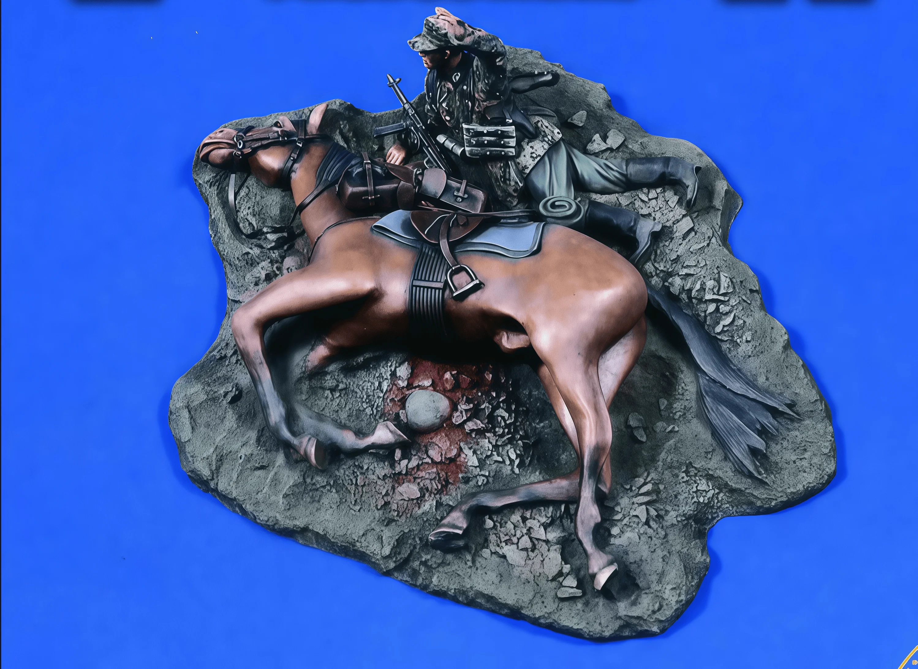 

Precision 1/35 Resin Model Kit GK, Model Platform Horse Model, Unpainted
