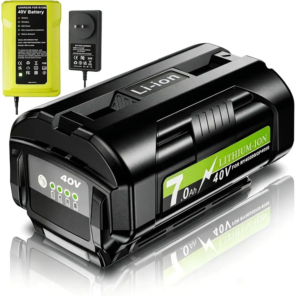 

7.0Ah Lithium Ion Battery & Combo Replacement for 40V Power Tools, Compatible with Various Models (1-Pack)