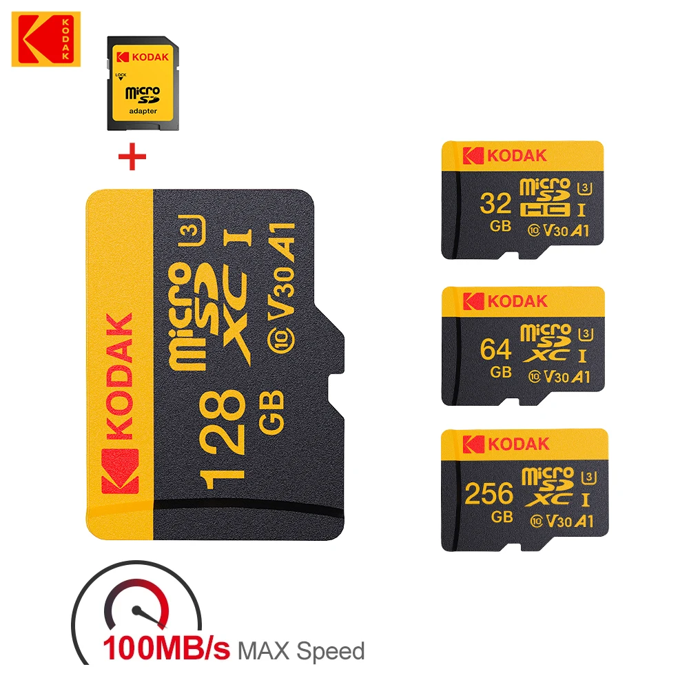 

KODAK microsd 128GB 32GB 64GB 256GB A1 Micro SD Card SD TF Flash Card Memory Card Class 10 for Phone