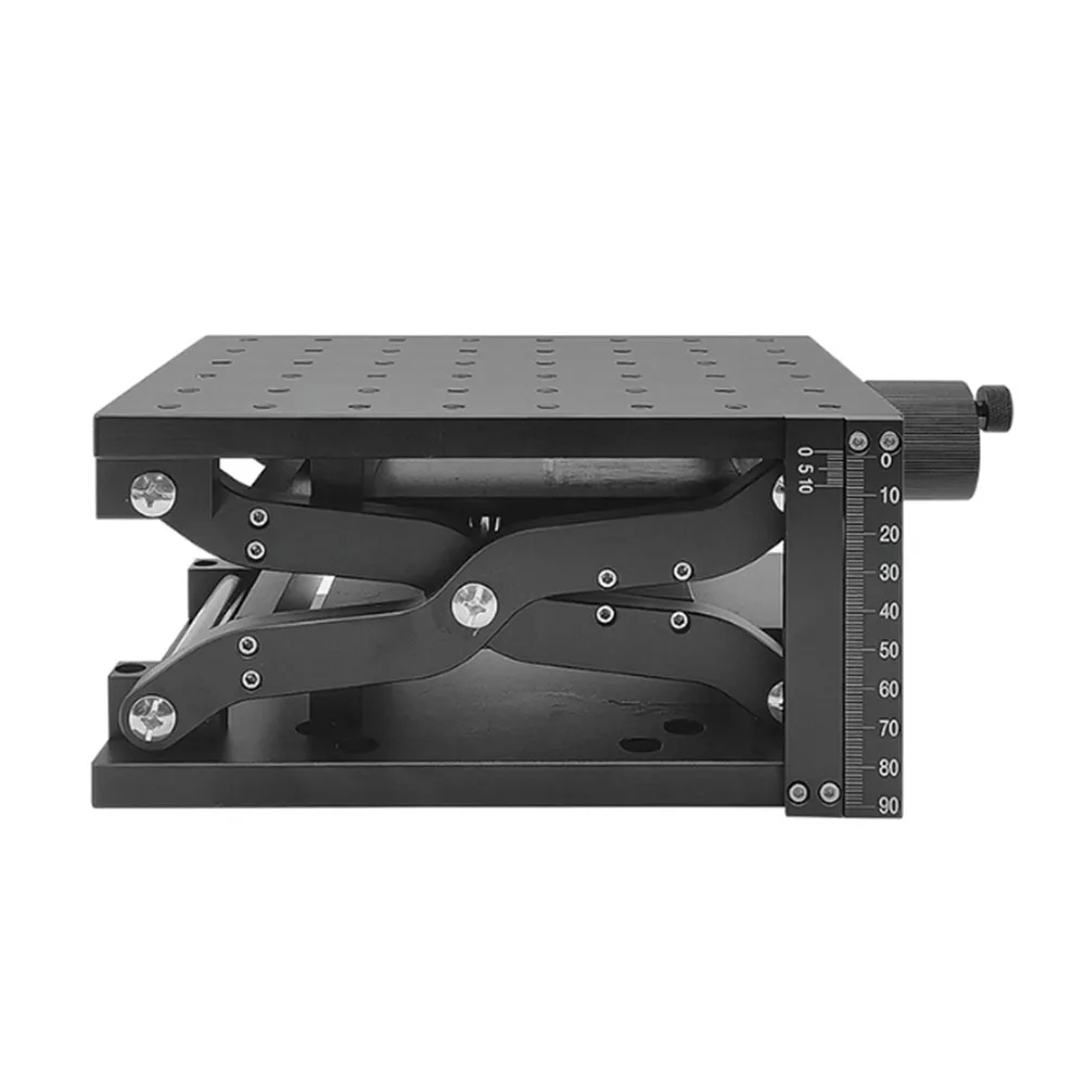 Z Axis Scissor Manual Sliding Table Vertical Lifting Platform Linear Stage Displacement Platform 120*80 210*150mm HTZ120 HTZ210