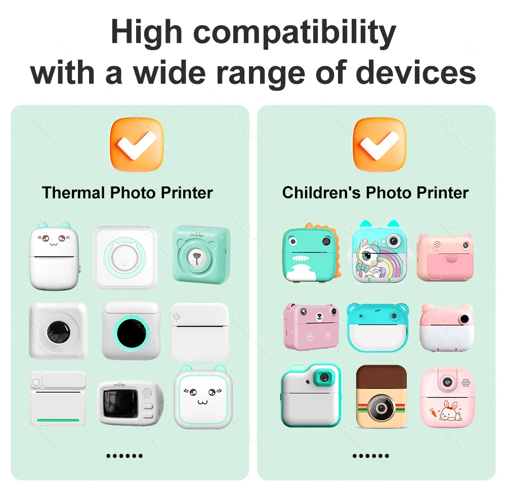 3/6Rolls 57x25MM Thermal Papers White Sticker Transparents Paper for Children Kids Camera Instant Printer Print Accessories Part