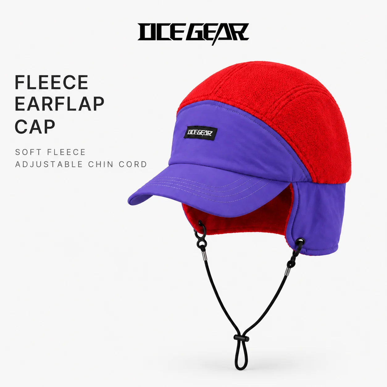 OCE GEAR Polar Fleece Earflap Cap Unisex Winter Beanie Windproof Adjustable Ear Flaps for Skiing Cycling Hiking