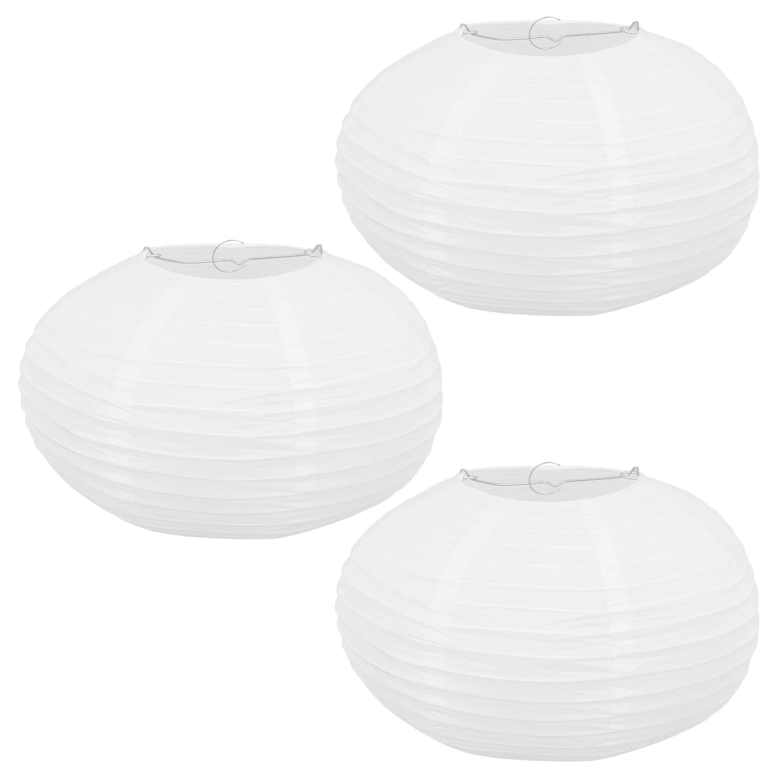 

3 Pcs Lampshade Oval Lampshades for Pendant Hanging Chandelier Light Chinese Lanterns