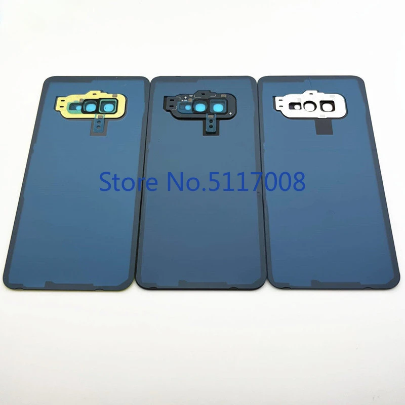 For Samsung Galaxy S10 Plus G975 G973 S10e G970 Back Battery Cover Rear Door Housing Case Glass Panel Camera Lens Parts