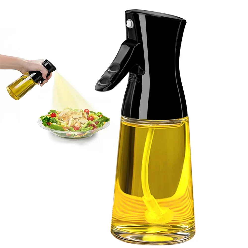 

180ml Thick Glass Olive Oil Sprayer for Cooking Strong Spray Force Kitchen Tools Seasonings Grilling Salads Popcorn Control