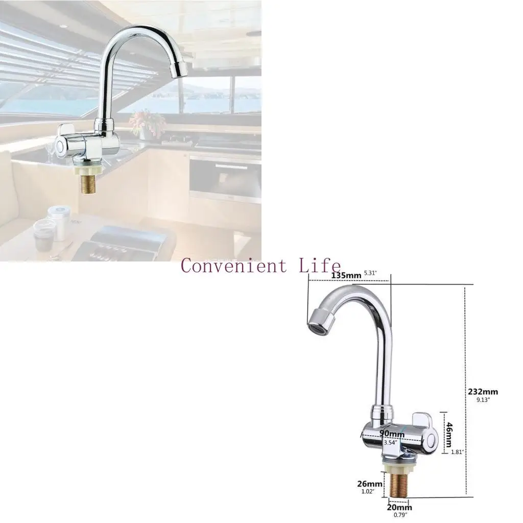 

L1EE 180 Degree Collapsible Faucet Used for RV Yacht Boat Household Cold Faucet
