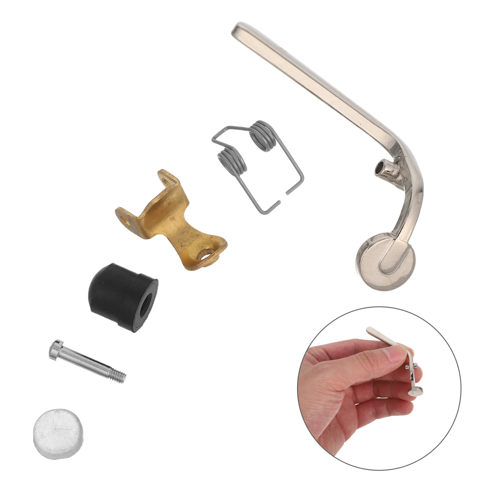 

1Set Professional Trombone Water Key Set Durable Copper Rubber Efficient Moisture Removal Wind Instrument Care