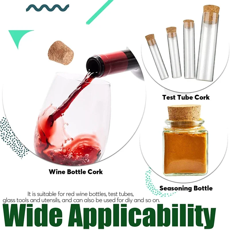 5-10pcs cork stoppers, bottle cork stoppers, wooden conical cork stoppers, suitable for bottle handicrafts and wine bottles